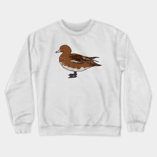 Drawing of a Eurasian wigeon Crewneck Sweatshirt